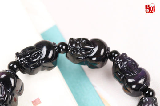 [ 聚瑞 ]  彩虹眼黑曜石貔貅手串 | 霸气有范儿，寓意祥瑞 商品图3
