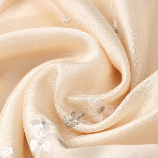 上海旗袍厂AYK-QF-201125杏底小提花立领旗袍早秋2021国风时尚改良短袖旗袍大摆a字连衣裙 商品图2