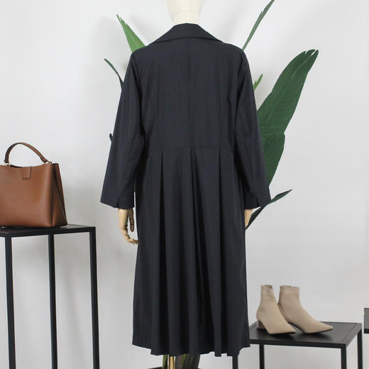 FOCALS福柯斯春秋新款收腰过膝中长款轻薄外套风衣FYJAF038B7 商品图2