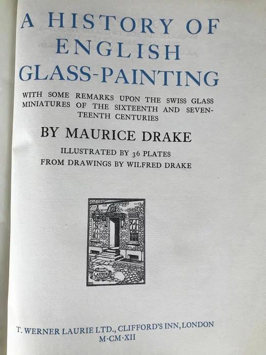 1912年 英国彩绘玻璃历史 36页插图 精装8开 商品图2