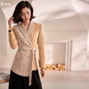米思阳2026春季新品时尚拼接气质显瘦收腰女式小西服 商品缩略图0
