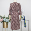 FOCALS福柯斯秋季新款圆领七分袖字母印花时尚连衣裙F2YCX687RK 商品缩略图2