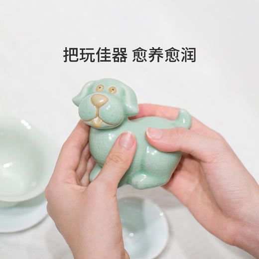 稀雀·悦己 | 汝瓷十二生肖茶宠小摆件（豆青） 商品图4