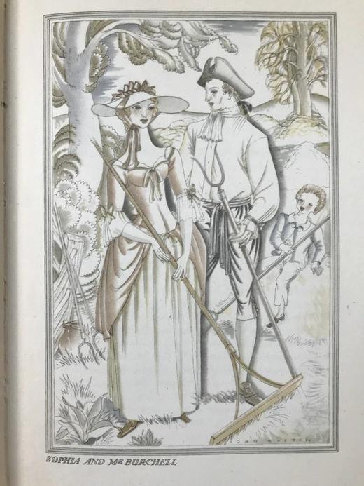 戈德史密斯《威克菲尔德牧师》 约翰·奥斯丁插图 漆布精装16开 商品图10