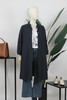FOCALS福柯斯春秋新款宽松休闲立领中长款风衣FYBAF058B7 商品缩略图5