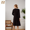 佐尔美2021年秋季新款 A字摆修身高腰包边圆领连衣裙E13LL31 商品缩略图4
