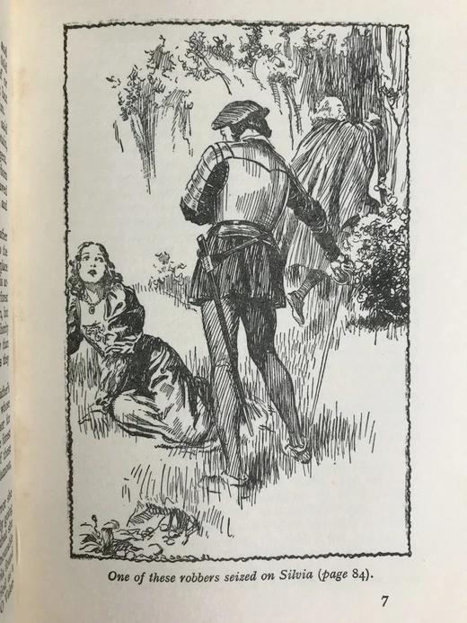 约20世纪初 兰姆姐弟《莎士比亚故事集》 17幅插图 漆布精装32开 商品图9