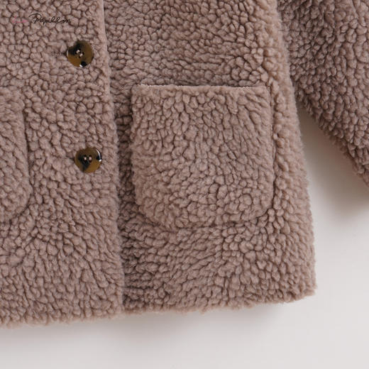 【马克珍妮 法式系列】新款冬装 女童仿皮毛一体外套213301 商品图4