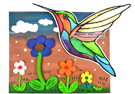 5-7岁综合创意画《森林女神-蜂鸟》【自动发货：下单后，点击手机短信中收到的链接，即可获取文件下载的链接；如有任何问题，可添加客服微信hm33268获得帮助】