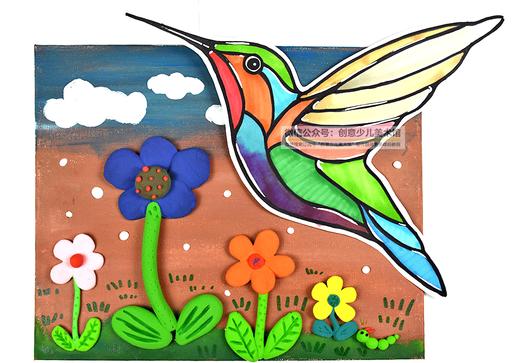 5-7岁综合创意画《森林女神-蜂鸟》【自动发货：下单后，点击手机短信中收到的链接，即可获取文件下载的链接；如有任何问题，可添加客服微信hm33268获得帮助】 商品图0