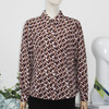 FOCALS福柯斯女装秋季新款休闲长袖字母印花上衣衬衫F2YCS686RK 商品缩略图0