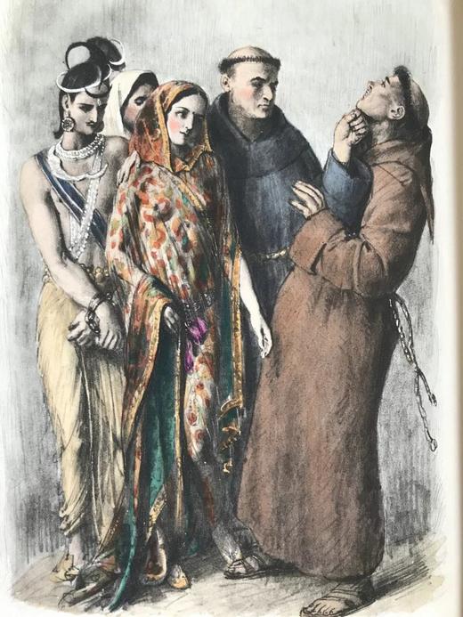 【法语】伏尔泰《阿玛贝德信札》 12幅彩色插图 手工纸散页装 配漆布面封壳与书匣 商品图5