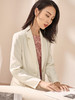 剩XL 米思阳2022春装新款通勤宽松百搭白色一粒扣假两件西装外套女0889 商品缩略图1