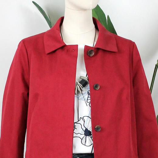 FOCALS福柯斯春秋新款宽松休闲单排扣中长款外套风衣FYJCF570R1 商品图3