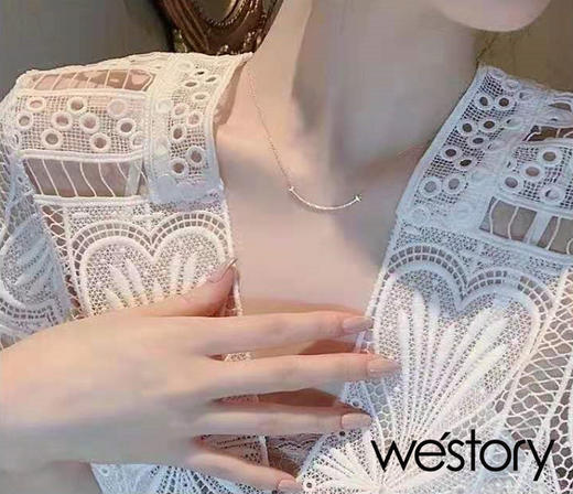 2021年新款轻奢纯银笑脸微笑项链W51CB0900421 商品图1