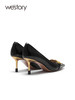 westory女鞋2021秋季新款光面尖头细跟高跟鞋宴会单鞋W21CE70891 商品缩略图2