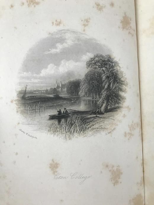 1847年 托马斯·格雷诗集 14幅木版画插图 漆布精装18开 精美烫金压花 商品图11