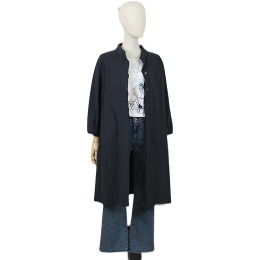 FOCALS福柯斯春秋新款宽松休闲立领中长款风衣FYBAF058B7 商品图4