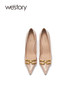 westory女鞋2021秋季新款光面尖头细跟高跟鞋宴会单鞋W21CE70891 商品缩略图3