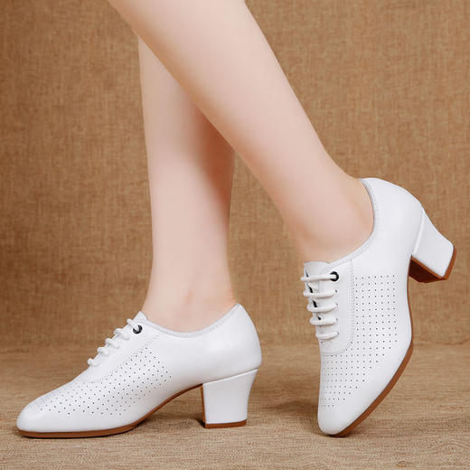 皮新款舞蹈鞋中跟软底拉丁舞鞋广场舞鞋 商品图6