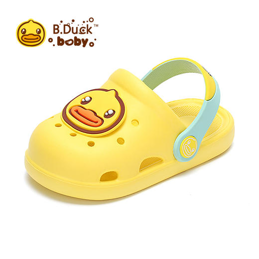 B.Duck小黄鸭童鞋夏季儿童凉拖鞋洞洞鞋18-32 BY1175352 商品图2