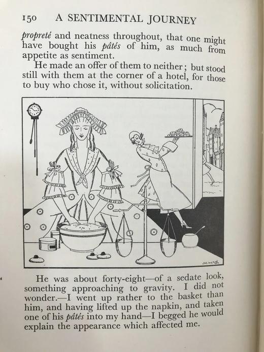 1926年 斯特恩《感伤的旅行》 诺拉·麦吉尼斯现代艺术插图 布脊精装大32开 商品图10