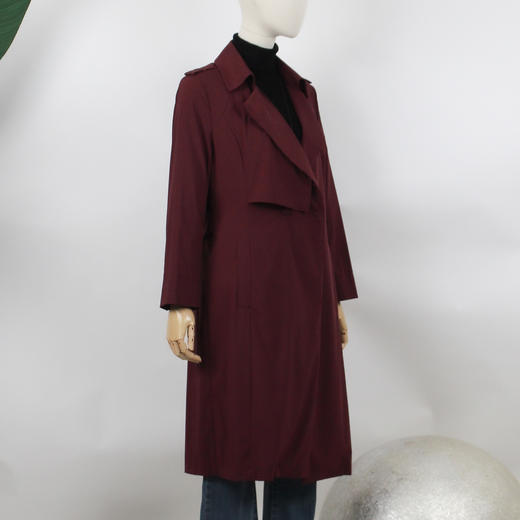 FOCALS福柯斯春秋新款过膝收腰休闲中长款外套风衣FYBCF568R3 商品图1