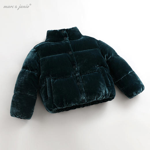 【科学】马克珍妮冬装儿童女童丝绒保暖羽绒服 宝宝羽绒外套92263 商品图1