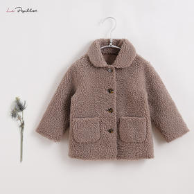 【马克珍妮 法式系列】新款冬装 女童仿皮毛一体外套213301