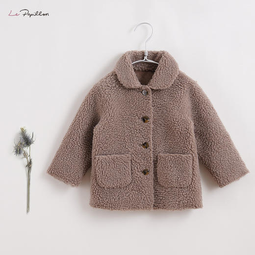 【马克珍妮 法式系列】新款冬装 女童仿皮毛一体外套213301 商品图0