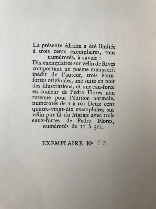 画家签赠本 雅克·兰西安诗集 佩德罗·弗洛雷斯蚀刻版画插图 散页装大32开带书匣 商品图5