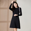 【假两件显瘦针织连衣裙】，简约领口，面料舒适弹力，9813051348 商品缩略图0