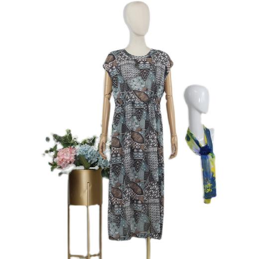 FOCALS福柯斯秋季雪纺印花宽松印花连衣裙FYJ2X168BV 商品图4