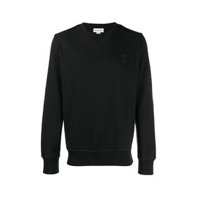 MCQ 麦昆 男士棉质骷髅贴饰圆领长袖运动卫衣 黑色 580602 QNX43 1000