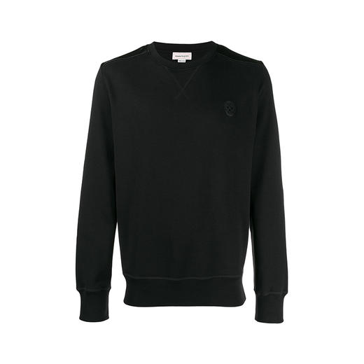 MCQ 麦昆 男士棉质骷髅贴饰圆领长袖运动卫衣 黑色 580602 QNX43 1000 商品图0