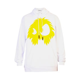 MCQ 麦昆 男士棉质小怪兽印花带帽长袖卫衣 白色 545412 ROT48 9164