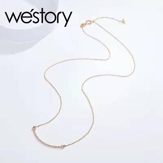 2021年新款轻奢纯银笑脸微笑项链W51CB0900421 商品图3