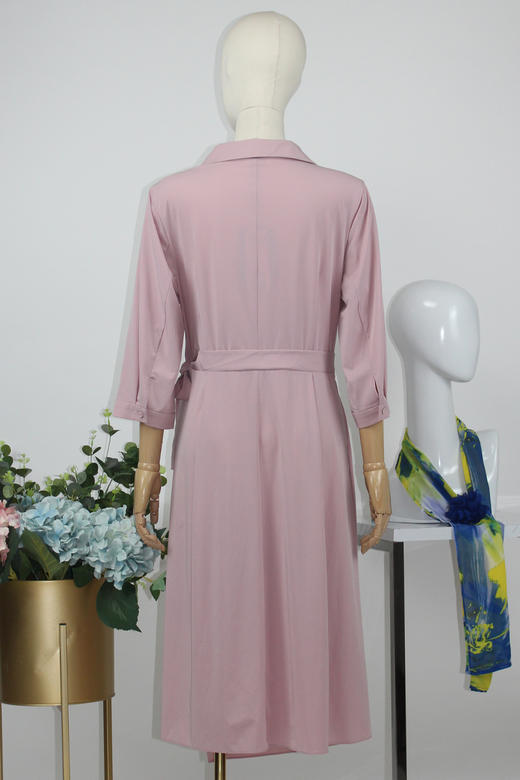 FOCALS福柯斯春秋季设计感七分袖修身气质连衣裙FYBAX023Z2 商品图2