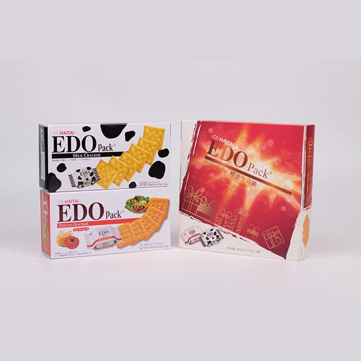 EDO pack什锦饼干-精选伴侣装344g/050858 牛奶味、番茄马铃薯味 膳食饱腹 代餐好选择 商品图0