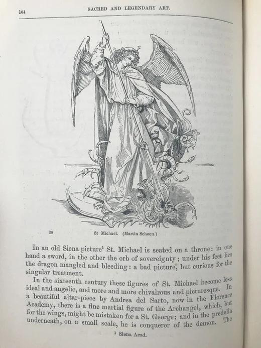 1879年 詹姆森夫人《神圣与传奇艺术》（卷1） 百余幅版画插图 皮脊精装大32开 商品图12