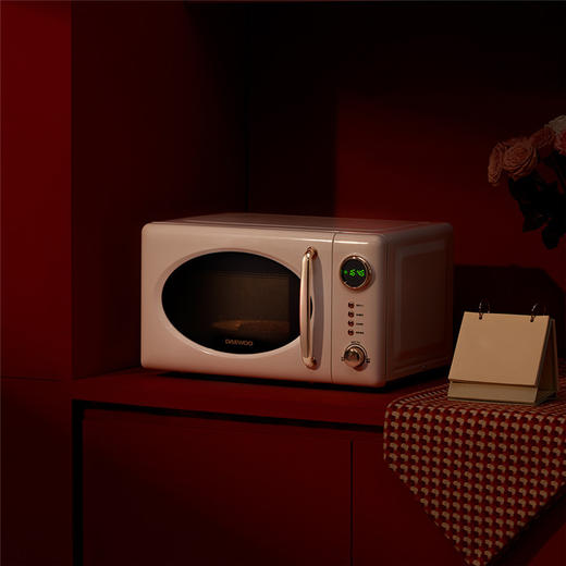 韩国大宇微波炉网红家用小型迷你转盘式蒸烤一体复古光波炉转盘式 商品图4
