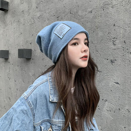 韩版百搭针织帽网红可爱圆脸毛线帽 商品图9