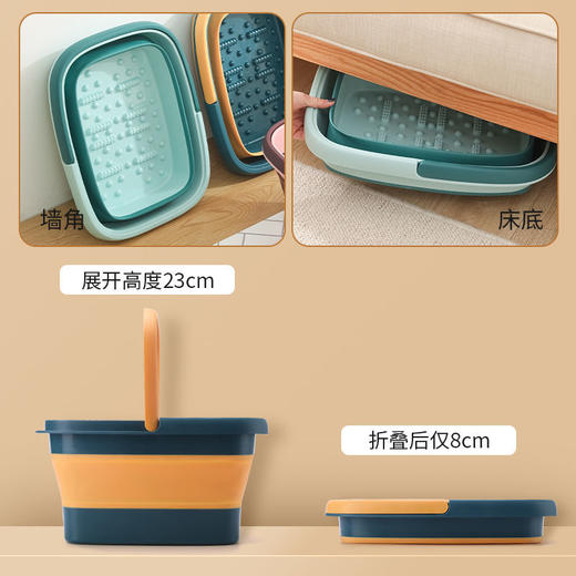 可折叠泡脚桶塑料洗脚盆家用足浴盆便携式过小腿按摩洗脚桶高深桶 商品图6