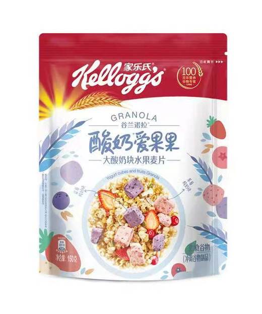 家乐氏酸奶块水果麦片150G 商品图0