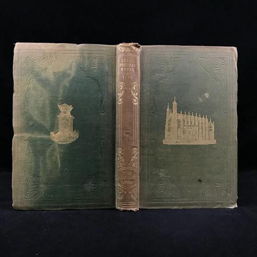1847年 托马斯·格雷诗集 14幅木版画插图 漆布精装18开 精美烫金压花 商品图0