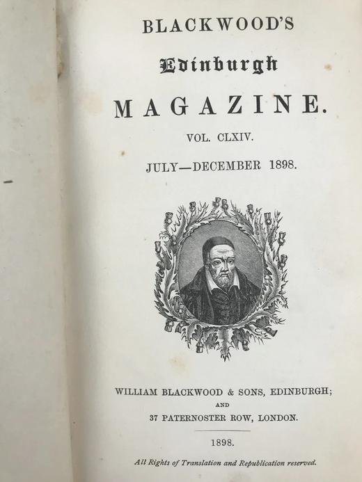 1898年 布莱克伍德杂志 漆布精装厚重大32开 商品图2