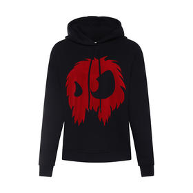 MCQ 麦昆 女士棉质小怪兽印花带帽长袖卫衣 黑色 577663 ROJ20 1091