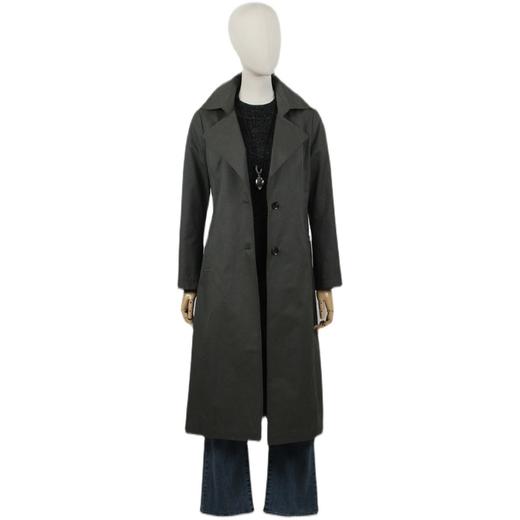 FOCALS福柯斯春秋新款收腰过膝单排扣中长款外套风衣FYQCF653GH 商品图4