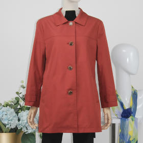 FOCALS福柯斯春秋新款宽松休闲单排扣中长款风衣外套F2YCF629JR