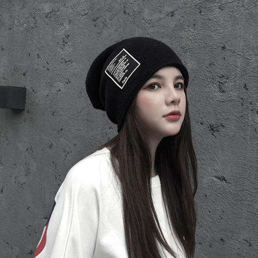 韩版百搭针织帽网红可爱圆脸毛线帽 商品图3